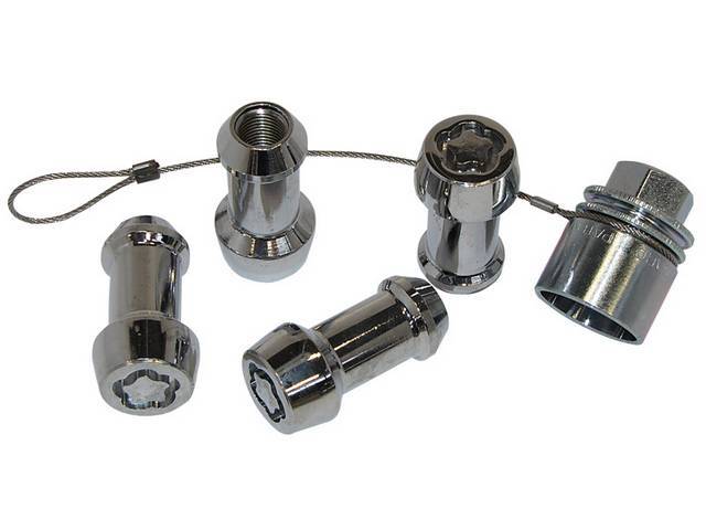 Lug Nut Kit, Anti-Theft Locking, 1/2 Inch-20 13/16