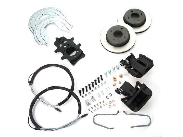 SSBC USA Rear Disc Brake Conversion Kit 79-86 (STD Rotors/Black Calipers)