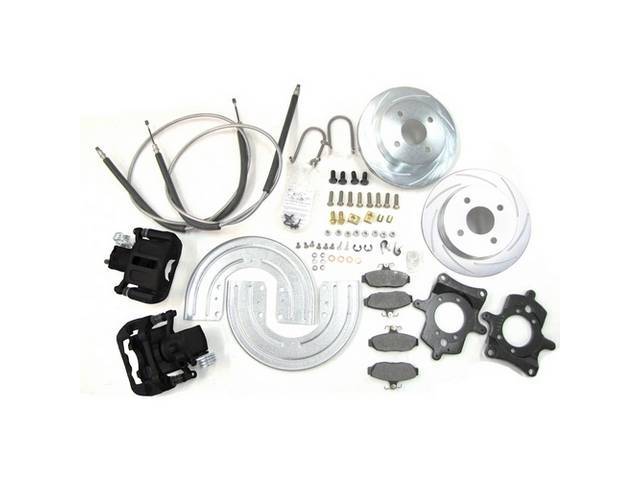SSBC USA Rear Disc Brake Conversion Kit 79-86 (Upgrade Rotors/Black Calipers)