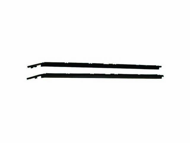 Moldings, Door Window, Outside Lower, Black, Pair, Incl Weatherstrip, Repro, These Are Replacement Style Due To The Fact That 79-83 Was Black In Color And 85-86 Was Charcoal
