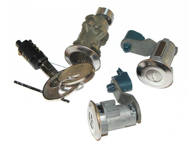 DOOR/TRUNK/GLOVE Lock Set for (87-88) Bright Center w/ Bright Ring