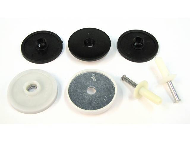 Mounting Kit, Door Glass To Channel, Incl (2) Bushings, (2) Spacers And Attaching Hardware, Does One Side, Repro