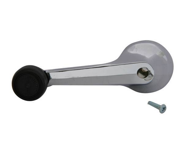 Handle, Window Regulator, Chrome W/ Black Knob, Rh Or Lh Side, Repro D9zz-6623342-A