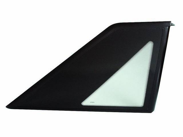 Glass, Quarter Window, Pair, Incl Molding, Does Not Include *Mustang* Text On Glass, Repro