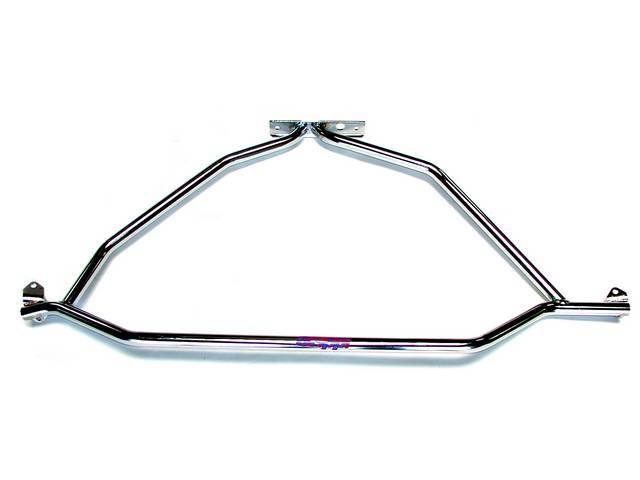 Brace, Strut Tower, Polished Chrome, Bbk Performance, These Units Use A 3 Point Design To Dramatically Reduces Front Chassis Flex, Repro
