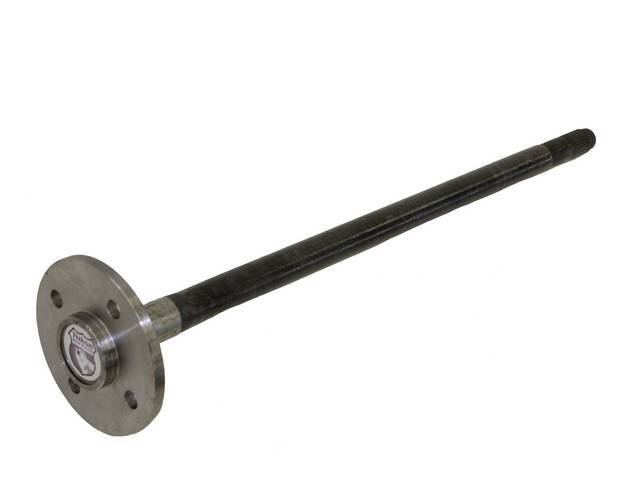 Shaft Assy, Yukon Rear Axle, New, 4 Lug, 29 1/4 Inches Long, 28 Spline, 1541h Alloy Steel, 1 Year Warranty Against Manufacturing Defects, This Is A C-Clip Axle