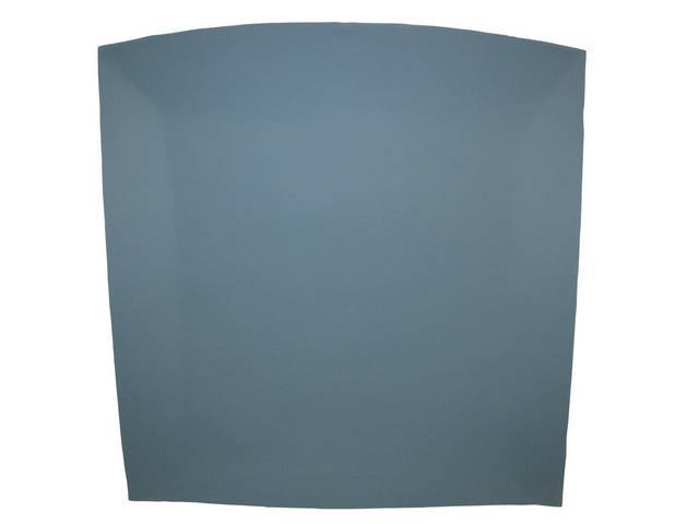 Headliner Assy, Roof, Vinyl, Wedgewood Blue, W/ Dome Light 25 3/4 Inch From Front And W/ Map Light, Incl Pre Installed Abs Backing Board,Repro