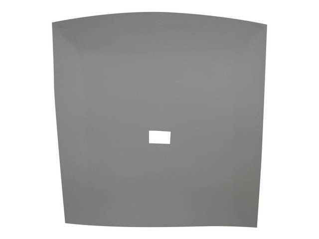 Headliner Assy, Roof, Vinyl, Opal White, W/ Dome Light 25 3/4 Inch From Front And W/ Map Light, Incl Pre Installed Abs Backing Board,Repro