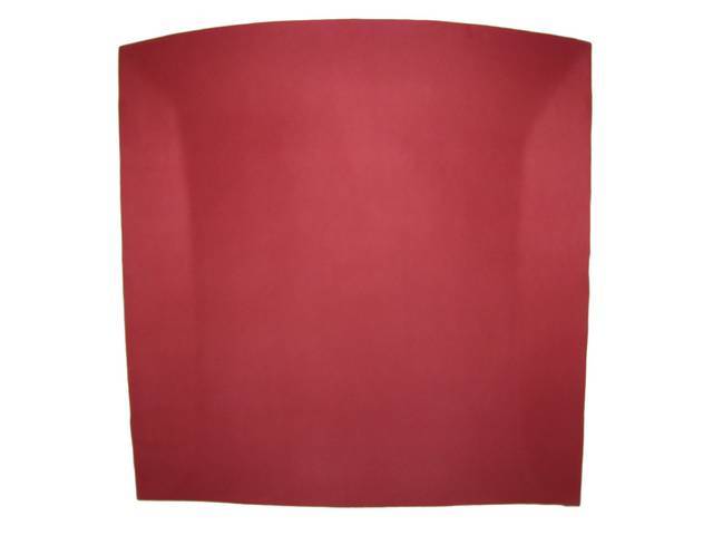 Headliner Assy, Roof, Cloth, Scarlet Red, W/ Dome Light 23 3/4 Inch From Front And W/ Map Light, Incl Pre Installed Abs Backing Board,Repro