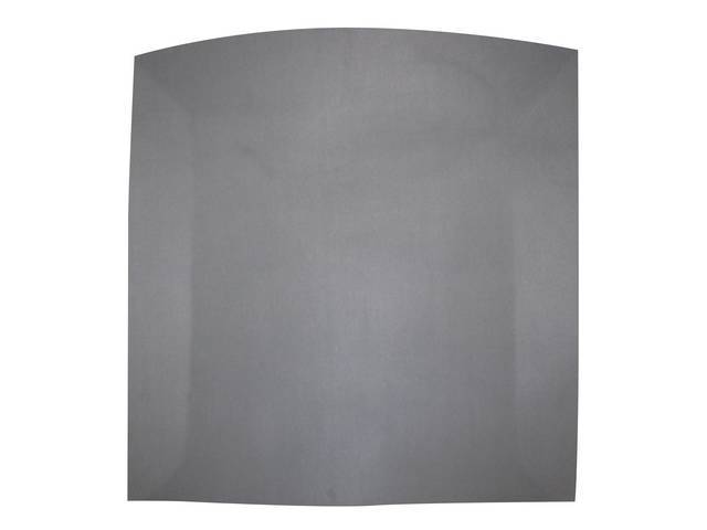 Headliner Assy, Roof, Cloth, Medium Smoke Gray, W/ Dome Light 23 3/4 Inch From Front And W/ Map Light, Incl Pre Installed Abs Backing Board,Repro