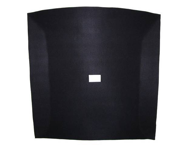 Headliner Assy, Roof, Cloth, Ebony / Black, W/ Dome Light 23 3/4 Inch From Front And W/ Map Light, Incl Pre Installed Abs Backing Board,Repro