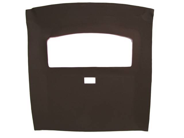 Headliner Assy, Roof, Vinyl, Walnut, W/ Front Mounted Dome Light, Incl Pre Installed Abs Backing Board,Repro