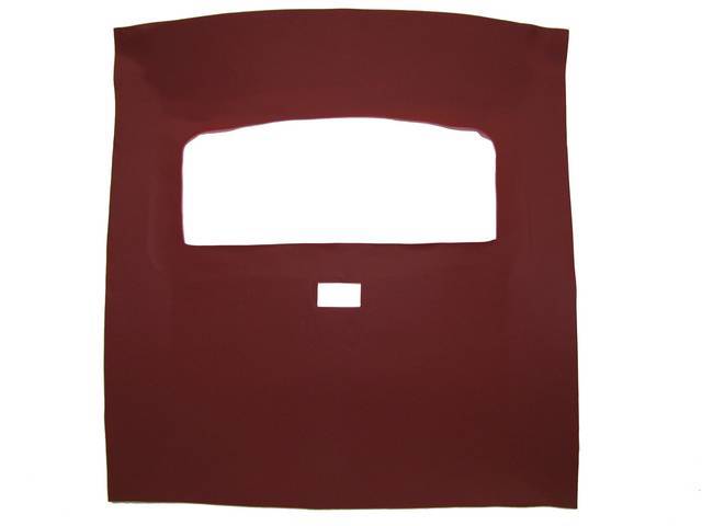 Headliner Assy, Roof, Vinyl, Scarlet Red, W/ Front Mounted Dome Light, Incl Pre Installed Abs Backing Board,Repro