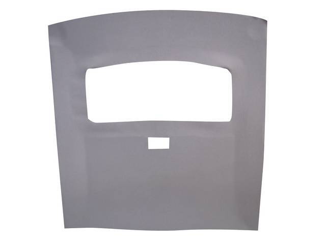 Headliner Assy, Roof, Cloth, Titanium Gray, W/ Front Mounted Dome Light, Incl Pre Installed Abs Backing Board,Repro