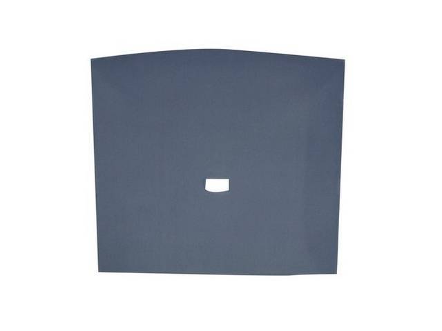 Headliner Assy, Roof, Cloth, Royal / Lapis Blue, W/ Front Mounted Dome Light, Incl Pre Installed Abs Backing Board,Repro