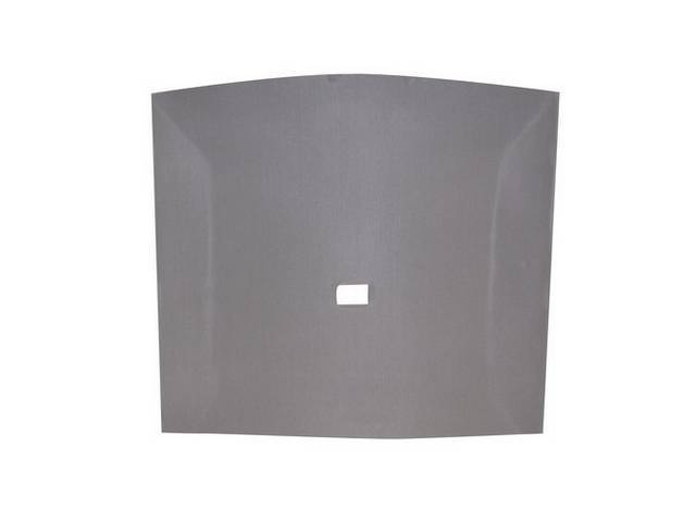 Headliner Assy, Roof, Cloth, Opal Gray, W/ Front Mounted Dome Light, Incl Pre Installed Abs Backing Board,Repro