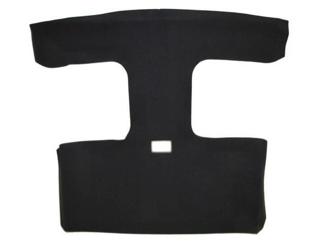 Headliner Assy, Roof, Vinyl, Black, W/ Front Mounted Map Light, T-Roof Cutout, Incl Pre Installed Abs Backing Board,Repro