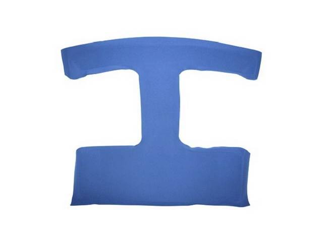 Headliner Assy, Roof, Vinyl, Regatta Blue, W/ Front Mounted Map Light, T-Roof Cutout, Incl Pre Installed Abs Backing Board,Repro