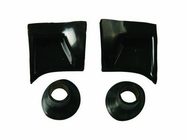 Cap, Top Header Protector, Black, Set Of 4 Pieces, Rh And Lh, Repro E3zz-7653480-A, E3zz-7653481-A