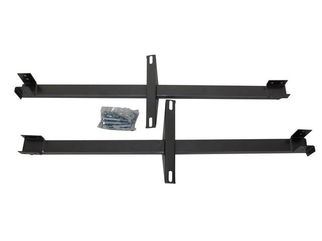 Sub Frame Connectors, Bbk Performance, Gloss Gray Metallic, W/ Seat Supports, Designed As Bolt In Or Weld On Application, Repro