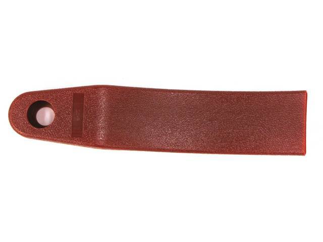 Shield, Seat Belt, Front, Door Side, Scarlet Red, Repro