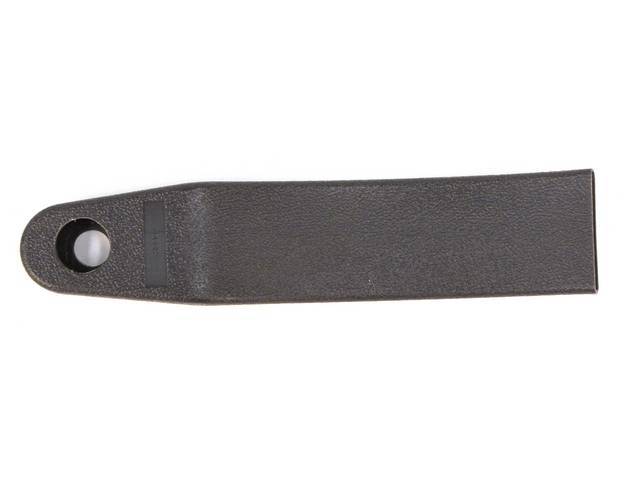 Shield, Seat Belt, Front, Door Side, Charcoal Gray, Repro