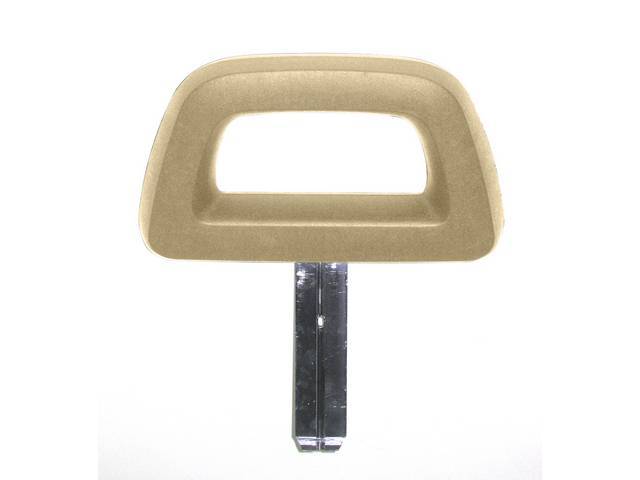Headrest Assy, Front Seat, Donut Type, Molded Vinyl, Sand Beige, W/ Interior Trim Id Code *Ph*, Pair, Repro