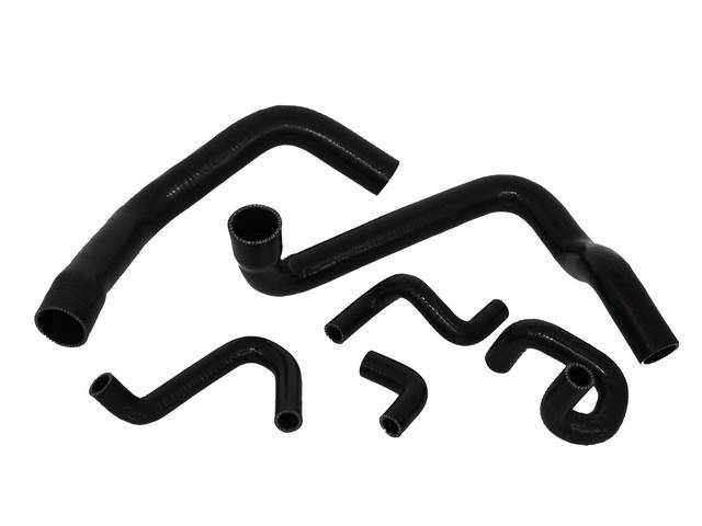 Hose Kit, Radiator, Street Bandit, Black Silicone, Six