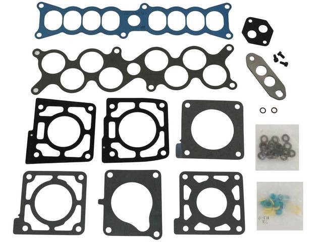 Gasket Kit, Complete Top End Fuel Injection, Incl Upper Intake Gasket, Throttle Body Gasket, Fuel Injector O-Rings, Fuel Pressure Regulator Gasket, Repro