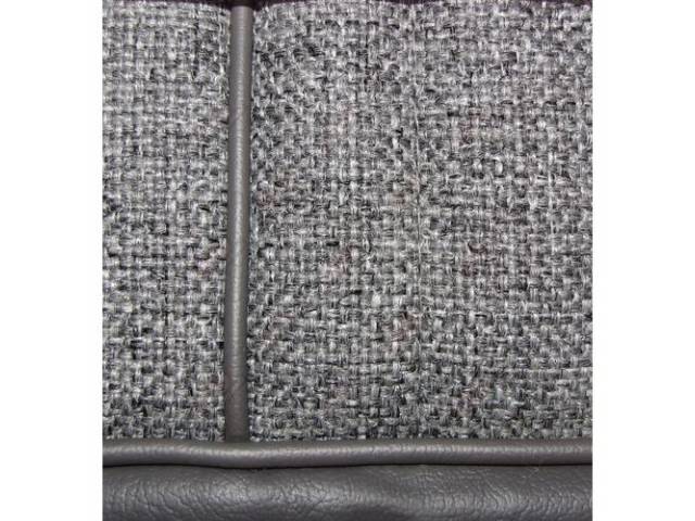 Upholstery Set, High Back Buckets, Cloth / Vinyl, Charcoal Gray, W/ Interior Trim Id Code *Ba*, Headrest Are Not Use On These Models