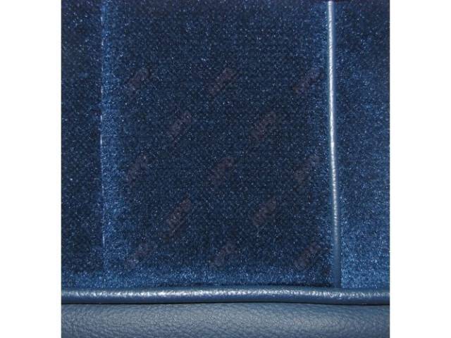 Upholstery Set, Low Back Buckets, Cloth, Wedgewood Blue, W/ Interior Trim Id Code *Fd*, Incl Headrest Covers