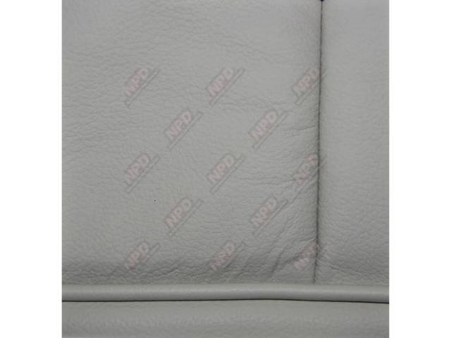 Upholstery Set, Low Back Buckets, Leather, Opal White, W/ Interior Trim Id Code *Ew*, *En*, *Eq*, *Ez*, Incl Headrest Covers