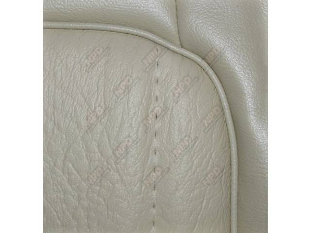 Upholstery Set, Low Back Buckets, Vinyl, White, W/ Interior Trim Id Code *Cw*, *Cn*, *Cq*, *C2*, *C9*, Incl Headrest Covers