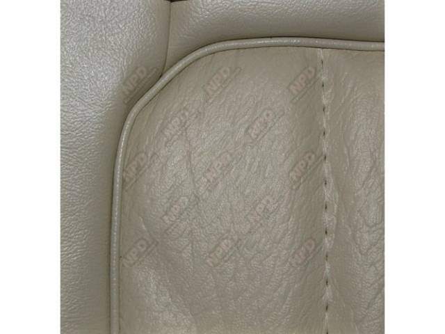 Upholstery Set, Low Back Buckets, Vinyl, White, W/ Interior Trim Id Code *Cw*, *Cn*, *Cq*, *C2*, *C9*, *Nw*, *Nq*, *Nn*, * N2*, *N9* Incl Headrest Covers