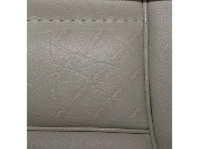Upholstery Set, Low Back Buckets, Vinyl, Opal White, W/ Interior Trim Id Code *Cw*, *Cn*, *Cq*, *C2*, *C9*, Incl Headrest Covers