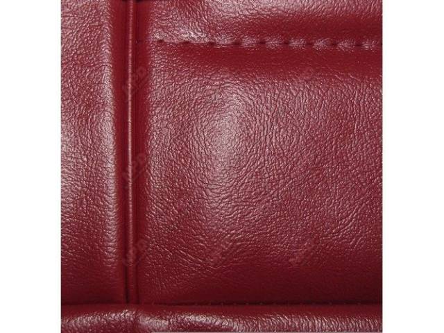 Upholstery Set, Low Back Buckets, Vinyl, Scarlet Red, W/ Interior Trim Id Code *Bd*, *Cd* Incl Headrest Covers