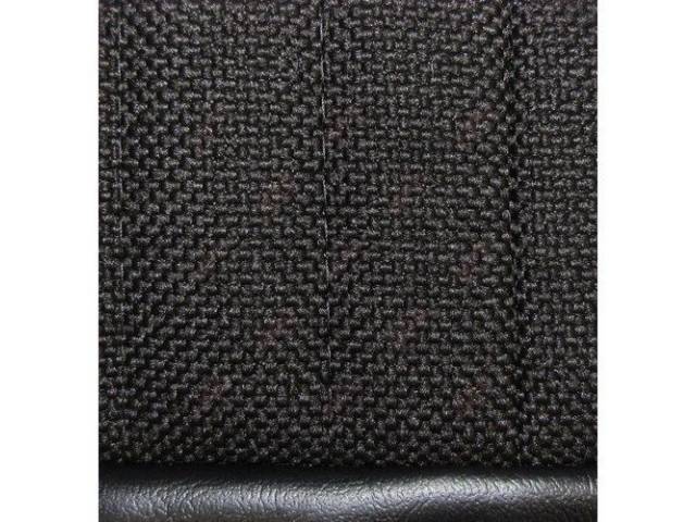 Upholstery Set, Articulated Sport Buckets, Cloth, Ebony / Black, W/O Knee Bolster, W/ Interior Trim Id Code *Dj*, Incl Headrest Covers