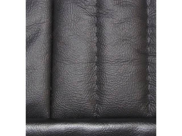 Upholstery Set, Articulated Sport Buckets, Leather, Black, W/ Knee Bolster, W/ Interior Trim Id Code *Cj*, Incl Headrest Covers