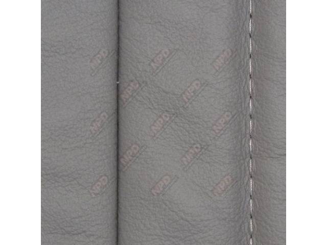 Upholstery Set, Articulated Sport Buckets, Leather, Titanium, W/O Knee Bolster, W/ Interior Trim Id Code *Ca*, Incl Headrest Covers