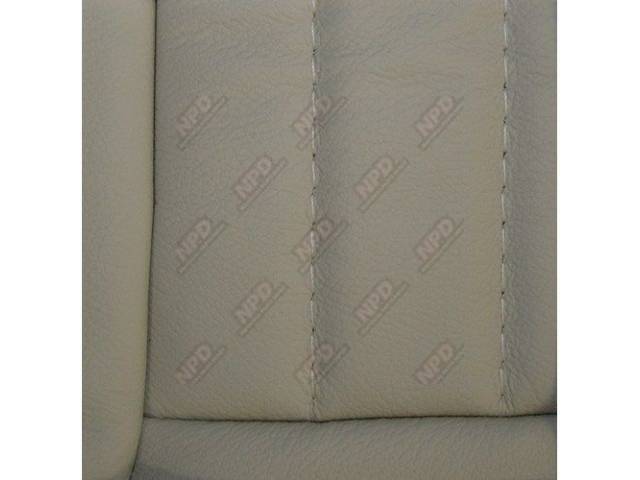Upholstery Set, Articulated Sport Buckets, Leather, White W/ Black Pipping, W/O Knee Bolster, W/ Interior Trim Id Code *Cz*, Incl Headrest Covers