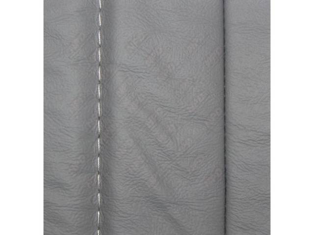 Upholstery Set, Articulated Sport Buckets, Leather, Opal Gray, W/O Knee Bolster, W/ Interior Trim Id Code *C6*, Incl Headrest Covers