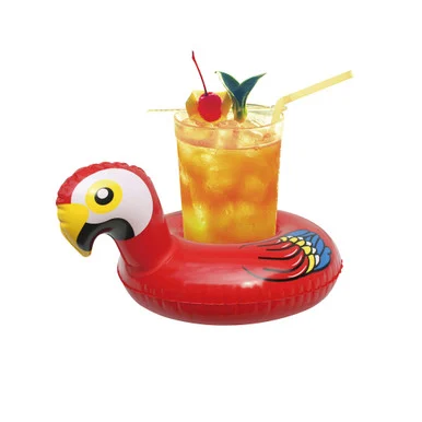 Make a Splash with the 10″ Inflatable Parrot Swimming Pool Floating Drink Holder – Perfect for Pool Parties!