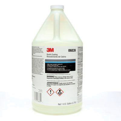 3M 06839 Booth Coating, 1 gal, Liquid, Clear