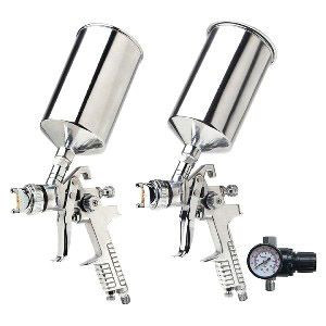 TITAN 19100 3-Piece HVLP Dual Set-Up Spray Gun Kit, 1000 mL Container
