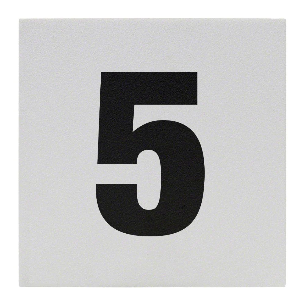 NO Series Non-Skid Frost-Proof Pool Deck 5 Depth Marker 4″ Letter – C621050