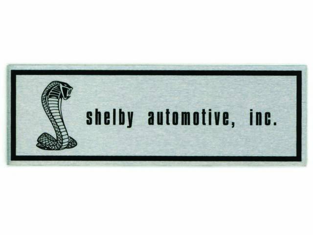 Door Scuff Plate Insert Emblem, Shelby American, Inc. and Coiled Cobra