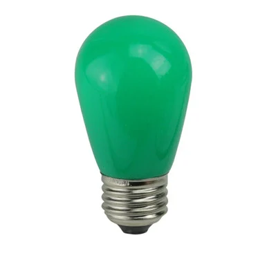 Pack of 25 Opaque LED S14 Green Christmas Replacement Bulbs