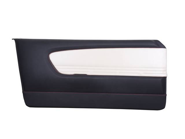 Door Panels, Sport Deluxe, Black and Off White Two Tone