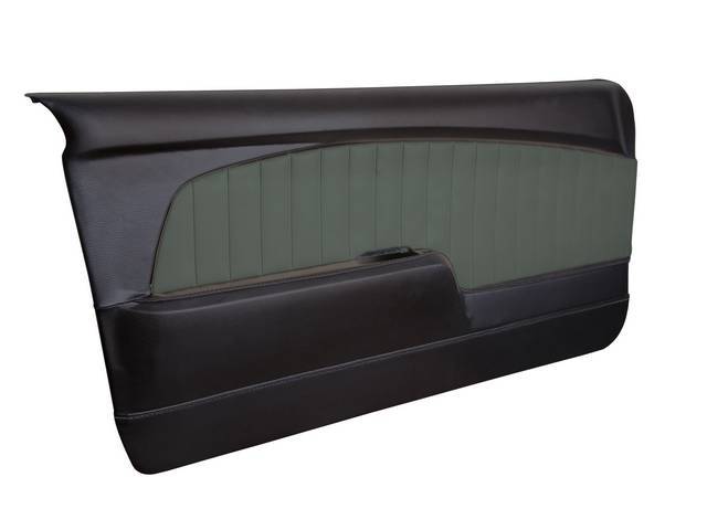 Door Panels, Sport Deluxe, Black with Brushed Aluminum Vinyl Insert