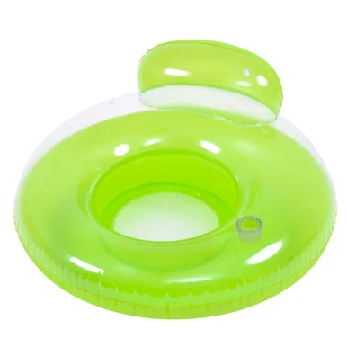 Relax in Style! 46.5″ Green Inflatable Inner Tube Pool Float with Backrest